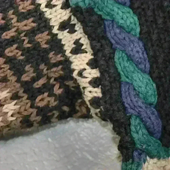 VINTAGE Eagle Menswear Handknit Sweater Cozy Cabincore Cosby Men Large - Picture 4 of 11